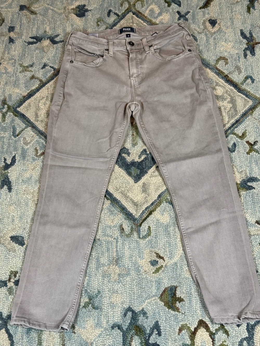 Paige Federal Jeans Transcend Vintage Beige‎ Ash Mens Size 30 Luxe  Comfort